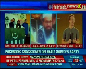 Facebook crackdown on Hafiz Saeed's party; disables several MML pages and accounts