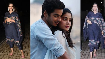 Sonam Kapoor looks PRETTY in DESI avatar at Jhanvi Kapoor & Ishaan's Dhadak screening। Boldsky