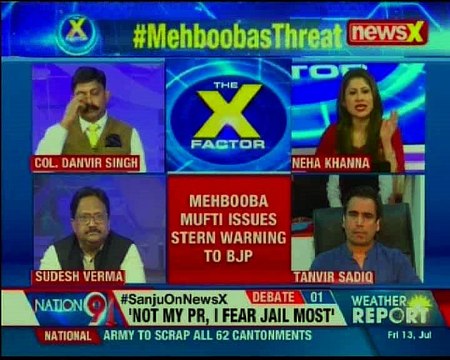 Mehbooba Mufti warns BJP, says BJP sponsored split will give rise to terrorism The X Factor