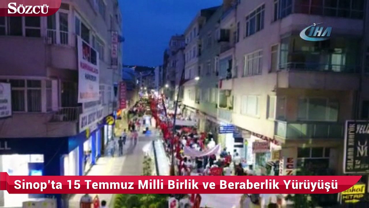 Sinop’ta 15 Temmuz Milli Birlik ve Beraberlik Yürüyüşü
