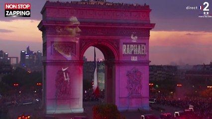 France championne du monde : L'Arc de Triomphe illuminé aux couleurs des Bleus (vidéo)