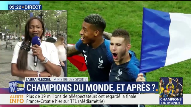 Les Bleus champions du monde: Ils ont montré une intelligence collective, la victoire n'a été que plus belle , estime Laura Flessel