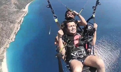 Yamaç paraşütüyle atladı, inmek için yalvardı