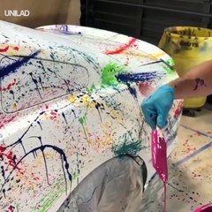 This car splatter paint job is unreal 