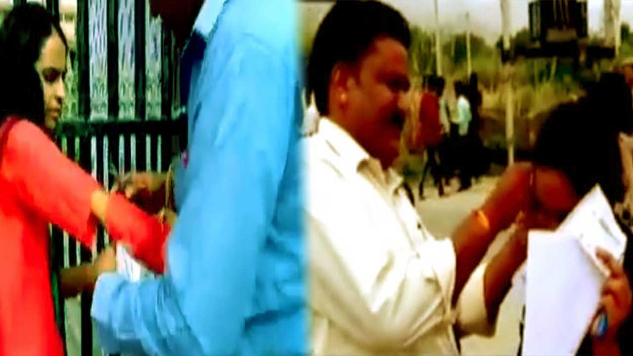 Rajasthan Police constable के Exam के दौरान Female Candidate के फाड़े कपड़े । वनइंडिया हिंदी