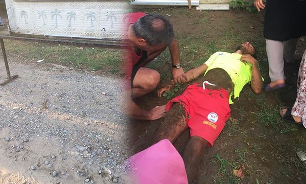 Kopan elektrik teline basınca akıma kapıldı