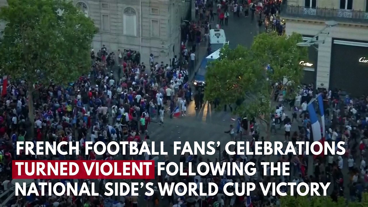 French Celebrations Turn Sour As Fans Loot And Clash With Police