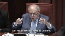 Amenazas de Jordi Pujol a los diputados en una comparecencia en el Parlament en 2014
