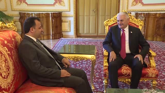 TBMM Başkanı Yıldırım, Anayasa Mahkemesi Başkanı Arslan'ı Kabul Etti