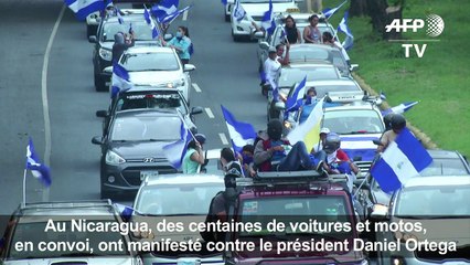 Nicaragua: manifestation contre Ortega, à bord de voitures