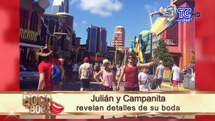 Julián y Campanita a tan solo días de su matrimonio
