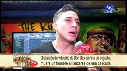 Grabación de videoclip de Don Day termina en tragedia, muere un hombre al lanzarse de una cascada