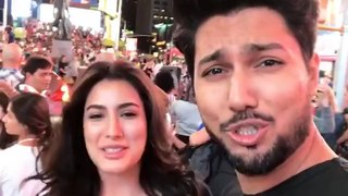 Mehwish Hayat With Danish Hayat in New York Enjoy