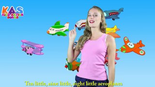 Ten Little Aeroplanes Song | Action Songs For Children | Kids Action Songs