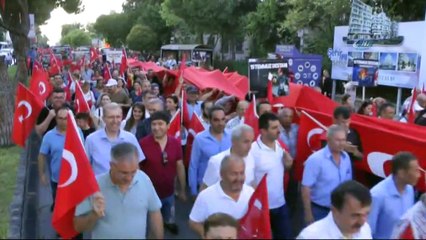 Çanakkale’de 15 Temmuz Milli Birlik Yürüyüşü