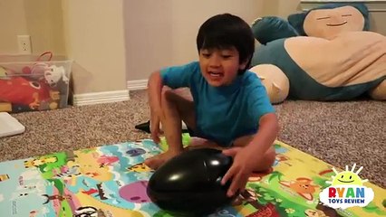 Ryan Learn colors with Giant Crayons and opens huge surprise eggs with toys