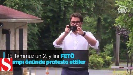 AA muhabiri Pensilvanya�daki FETÖ�cüye haddini bildirdi