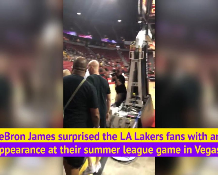 LeBron receives standing ovation at surprise visit to Lakers summer league game