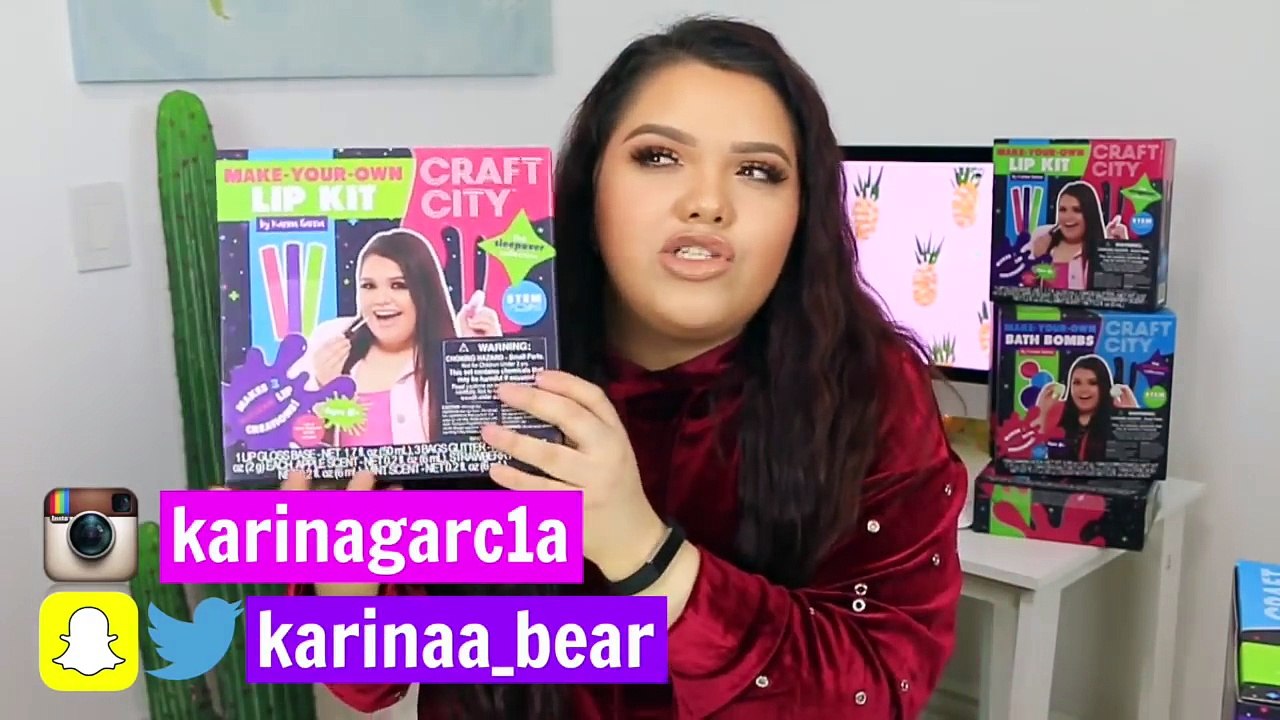 Karina Garcia's DIY BATH BOMB KIT! Sleepover Collection + Make Your Own Lip Kits!