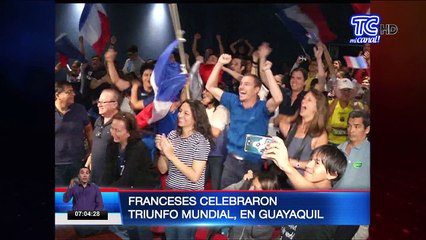 Franceses celebraron triunfo mundial en Guayaquil
