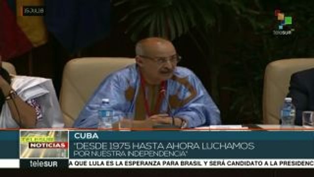 Se solidariza dirigente saharui con pueblos latinoamericanos