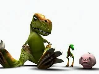 Dino,cochon et petit dino concour de pet
