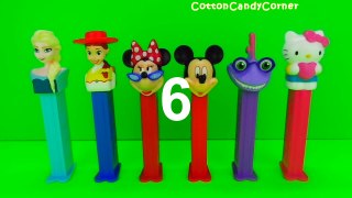 Learn to Count! Mickey Mouse Club House PEZ Dispensers Frozen Monsters Toy Story