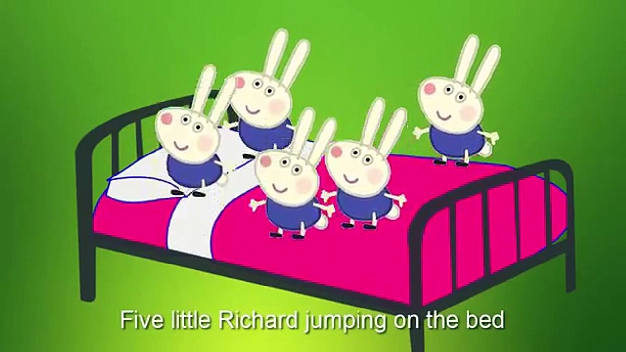 Cinq Richard Lapin Sautant sur le lit Cinq petits singes Sautant sur Le Lit