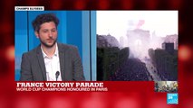 France victory parade: air force flies over Champs-Élysées