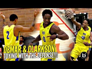 DeMar DeRozan & Jordan Clarkson TOYING w/ Defenders at Drew League!! CRAZY Eastbay to End Game!!