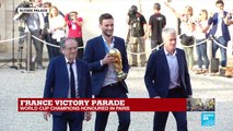 France victory parade: French players arrive at Élysée Palace