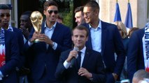 Discours du Président de la République, Emmanuel Macron lors la réception de l'équipe de France de football championne du Monde.