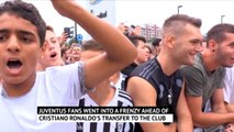 لقطة: كرة قدم: جنون مشجعي يوفنتوس مع وصول رونالدو الى تورينو