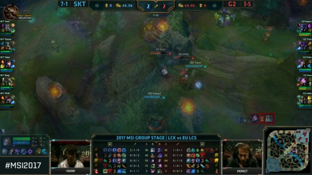 SKT vs G2 Highlights MSI 2017 Group SK Telecom T1 vs G2 Esports