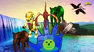 Dragon v/s Elephant Finger Family Nursery english 3d rhymes | Children Animated finger fam