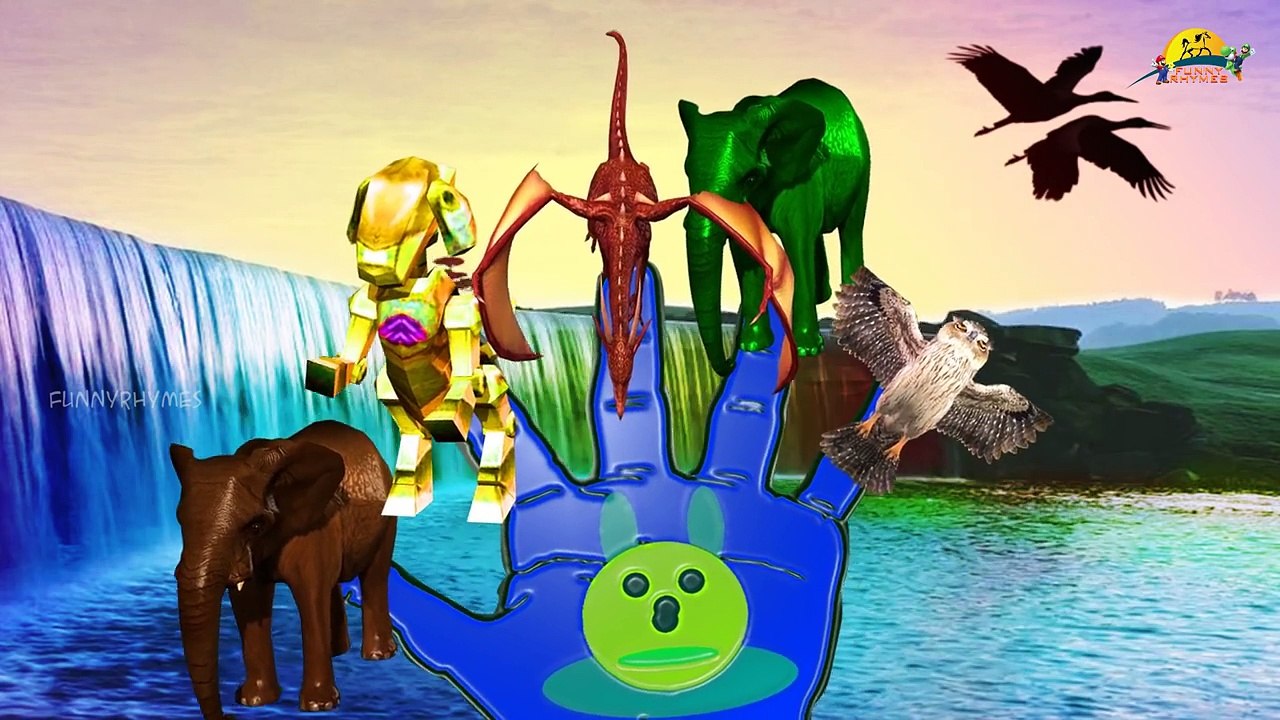 Dragon v/s Elephant Finger Family Nursery english 3d rhymes | Children ...