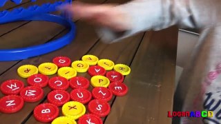 Learning ABC letter Alphabets connect 4 games using chips for kids
