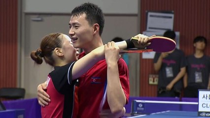 탁구 단일팀, 코리아오픈 혼합복식 나란히 16강 / YTN