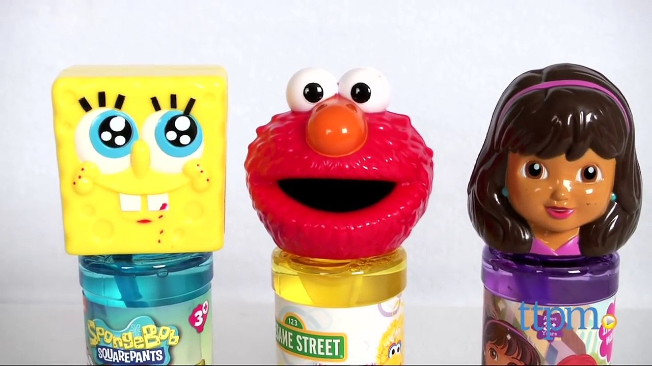 Sesame Street Elmo, Dora the Explorer, and SpongeBob Bubble Toys from Little Kids, Inc.