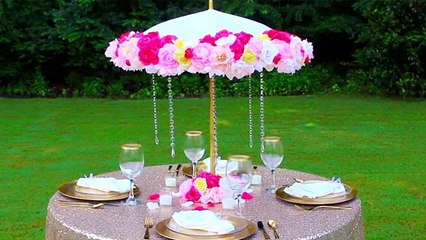 Create Your Own Pretty Centerpiece Using An Umbrella