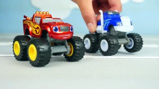 Learn numbers with toy trucks. Blaze and Crusher.
