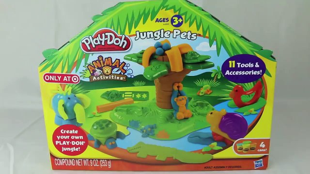 Play Doh Jungle Pets Animal Activities Play Doh Elephant, Turtle, Monkey Animal Playdough