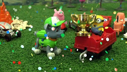 Disney Cars Toys Hot Wheels Launch Race with Spider Man Minions Iron Man and Ultron Kids T