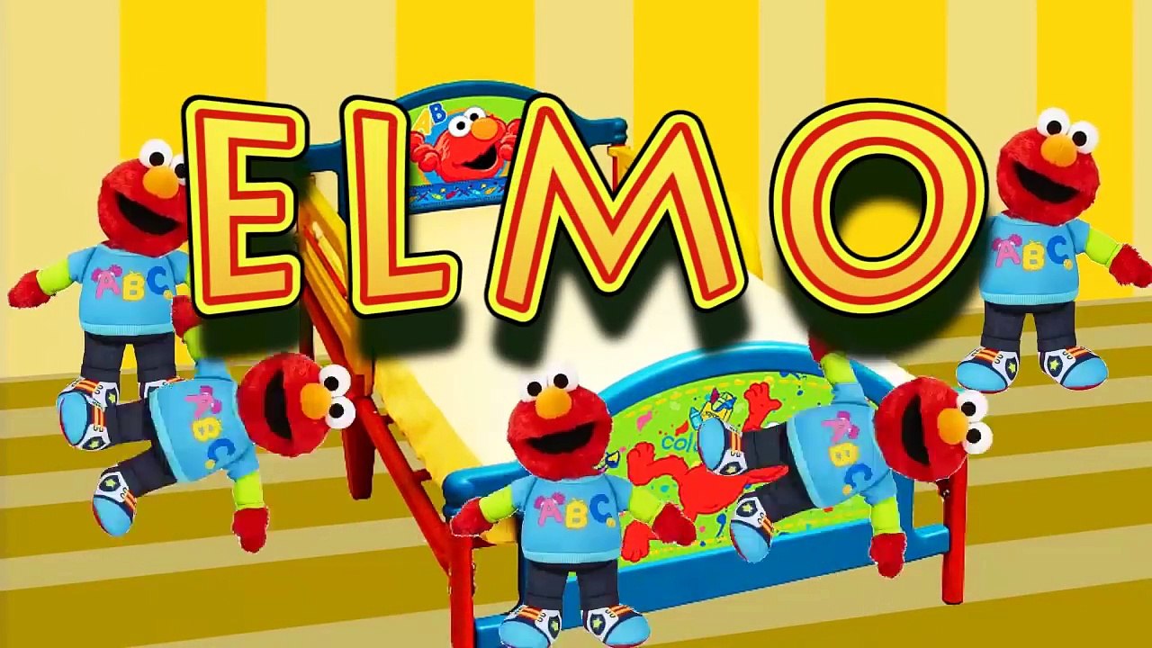 Five Little Elmos Jumping On The Bed Childrens Nursery Rhyme