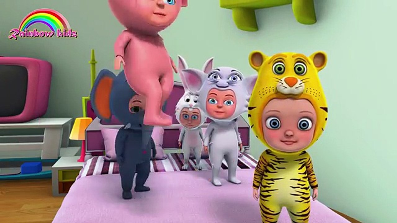 Five little monkeys jumping on the bed kids rhyme
