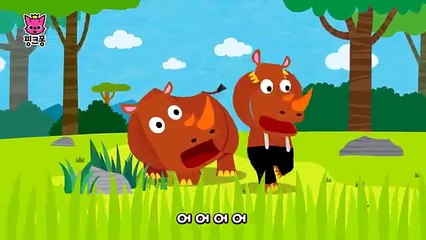 뾰족 코뿔소 | 코뿔소송 | 동물 동요 | 핑크퐁! 인기동요