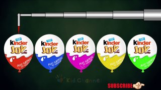 Pou Kinder Joy Balloons | Finger Family Song Nursery Rhymes | Colors Learn