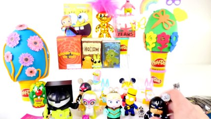 Play Doh Eggs Surprise Disney Frozen Minecraft Simpsons Cherbear Toys ZerO Playdough Video