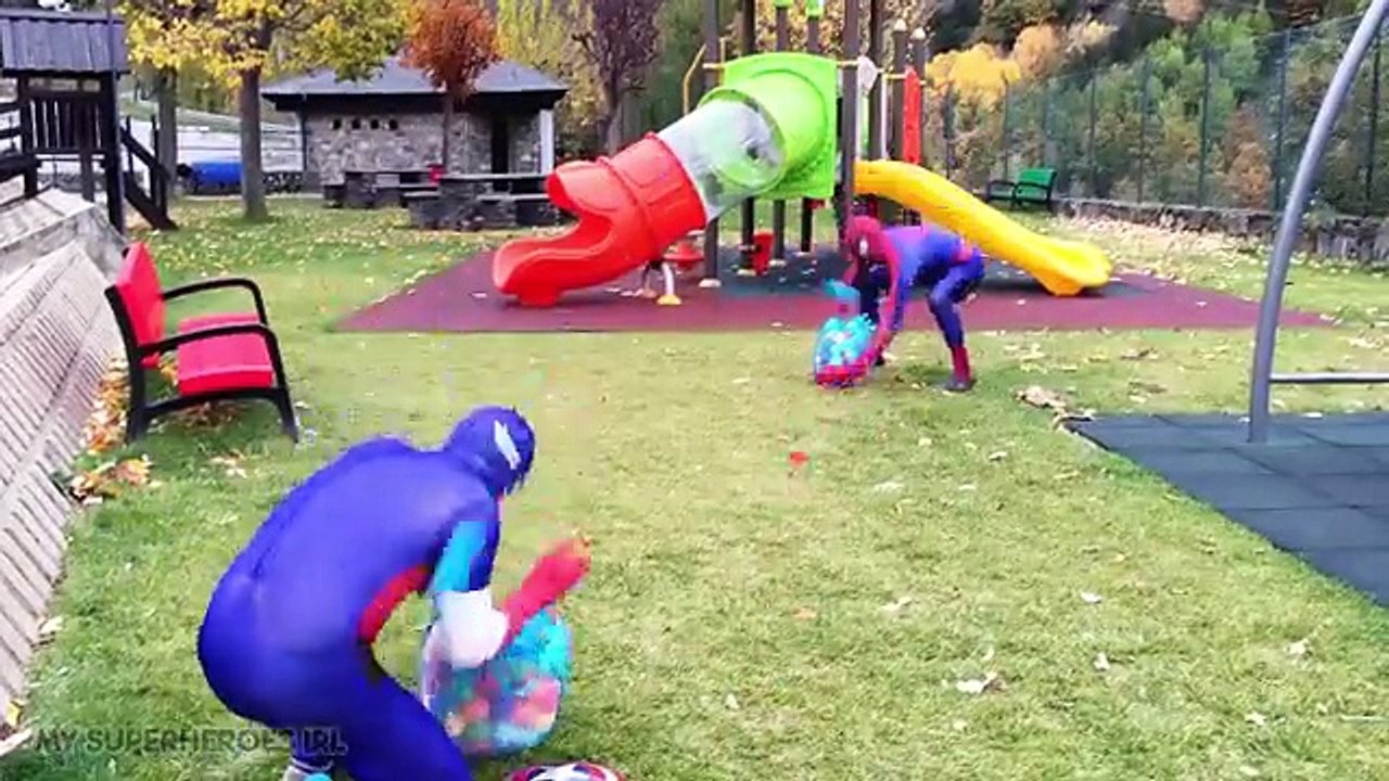 Spiderman vs Venom vs Captain America in Real Life - Superhero Fights Movie