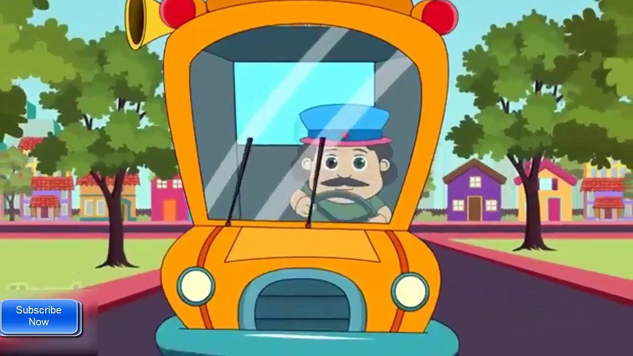 Wheels On The Bus Go Round And Round 3D Animation Kids Songs London City Popular Nursery Rhyme